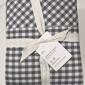 Pottery Barn Gingham Check King Sheet Set